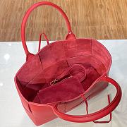 Bottega Veneta Arco Tote Bag In Red 44052 Size 36x24x12cm - 5