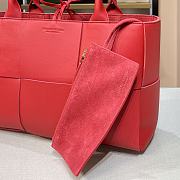 Bottega Veneta Arco Tote Bag In Red 44052 Size 36x24x12cm - 6