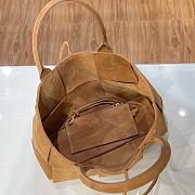 Bottega Veneta Arco Tote Bag In Brown Velvet 44052 Size 36x24x12cm - 4