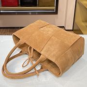 Bottega Veneta Arco Tote Bag In Brown Velvet 44052 Size 36x24x12cm - 6