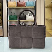 Bottega Veneta Arco Tote Bag In Dark Grey Velvet 44052 Size 36x24x12cm - 1