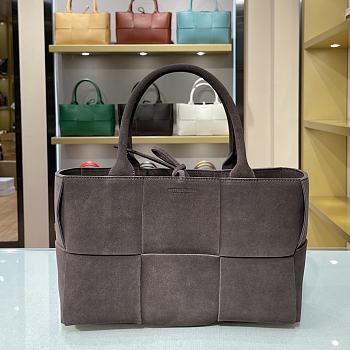 Bottega Veneta Arco Tote Bag In Dark Grey Velvet 44052 Size 36x24x12cm