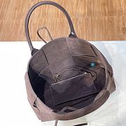 Bottega Veneta Arco Tote Bag In Dark Grey Velvet 44052 Size 36x24x12cm - 2