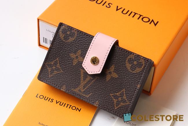 Louis Vuitton Card Holder Monogram In Pink M69761 Size 10x8x2cm - 1