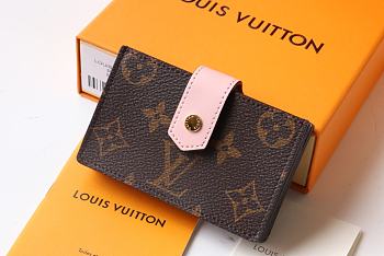 Louis Vuitton Card Holder Monogram In Pink M69761 Size 10x8x2cm