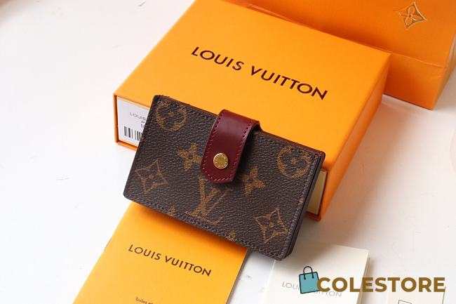Louis Vuitton Card Holder Monogram In Wine M69761 Size 10x8x2cm - 1
