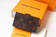 Louis Vuitton Card Holder Monogram In Wine M69761 Size 10x8x2cm - 6