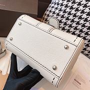 Delvaux Brilliant MM Surpique In White Rodeo Calf Size 20x12x15cm - 4