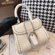 Delvaux Brilliant MM Surpique In White Rodeo Calf Size 20x12x15cm - 3