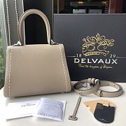 Delvaux Brilliant MM Surpique In Grey Rodeo Calf Size 20x12x15cm - 5