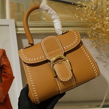 Delvaux Brilliant MM Surpique In Brown Rodeo Calf Size 20x12x15cm