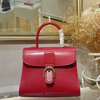 Delvaux Brilliant MM In Red  Box Calf Size 24x13x21cm
