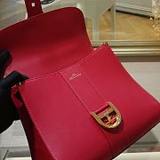 Delvaux Brilliant MM In Red  Box Calf Size 24x13x21cm - 2