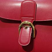 Delvaux Brilliant MM In Red  Box Calf Size 24x13x21cm - 5