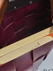 Bottega Veneta Snap Clutch In Wine Lambskin 64774 Size 27x5x28cm - 6