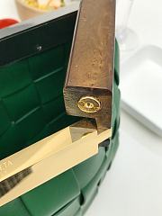 Bottega Veneta Snap Clutch In Green Lambskin 64774 Size 27x5x28cm - 6
