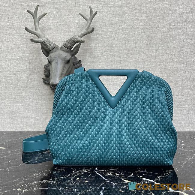 Bottega Veneta Point Top-Handle Bag In Blue 661986 Size 35×12×6.5cm - 1