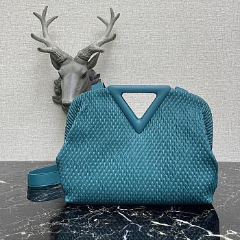 Bottega Veneta Point Top-Handle Bag In Blue 661986 Size 35×12×6.5cm