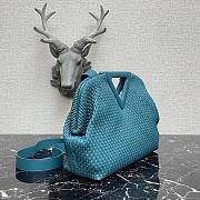 Bottega Veneta Point Top-Handle Bag In Blue 661986 Size 35×12×6.5cm - 4