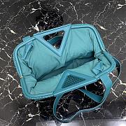 Bottega Veneta Point Top-Handle Bag In Blue 661986 Size 35×12×6.5cm - 5