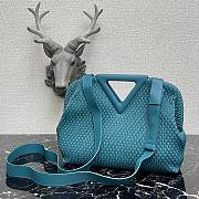 Bottega Veneta Point Top-Handle Bag In Blue 661986 Size 35×12×6.5cm - 6
