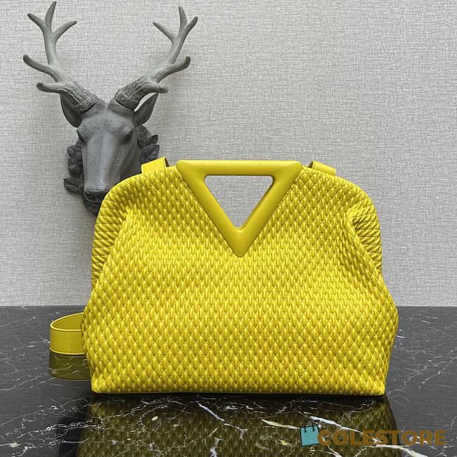 Bottega Veneta Point Top-Handle Bag In Yellow 661986 Size 35×12×6.5cm - 1