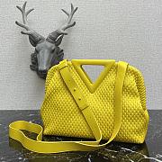 Bottega Veneta Point Top-Handle Bag In Yellow 661986 Size 35×12×6.5cm - 3