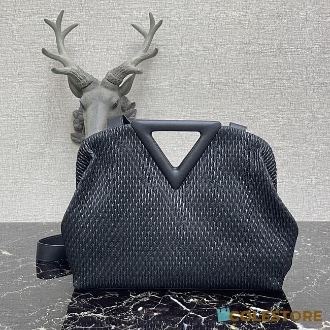 Bottega Veneta Point Top-Handle Bag In Black 661986 Size 35×12×6.5cm - 1