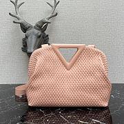 Bottega Veneta Point Top-Handle Bag In Pink 661986 Size 35×12×6.5cm - 1