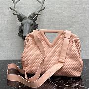 Bottega Veneta Point Top-Handle Bag In Pink 661986 Size 35×12×6.5cm - 4