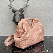 Bottega Veneta Point Top-Handle Bag In Pink 661986 Size 35×12×6.5cm - 5
