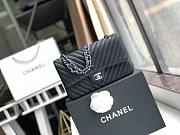 Chanel Classic Chervon Caviar Calfskin Black 25.5cm - 1