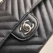 Chanel Classic Chervon Caviar Calfskin Black 25.5cm - 3