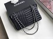 Chanel Classic Chervon Caviar Calfskin Black 25.5cm - 4