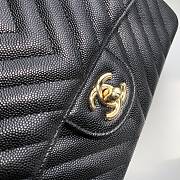 Chanel Classic Chervon Caviar Calfskin Gold Hareware 25.5cm - 6