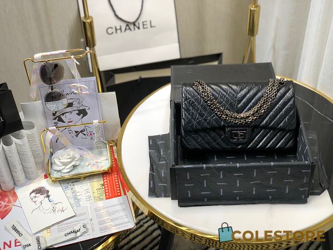 Chanel Lambskin & Black Metal Handbag Size 25cm - 1