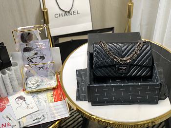 Chanel Lambskin & Black Metal Handbag Size 25cm