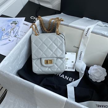 Chanel Mini Reissue Phone Crossbody Bag In Light Grey Size 17x13x5.5cm