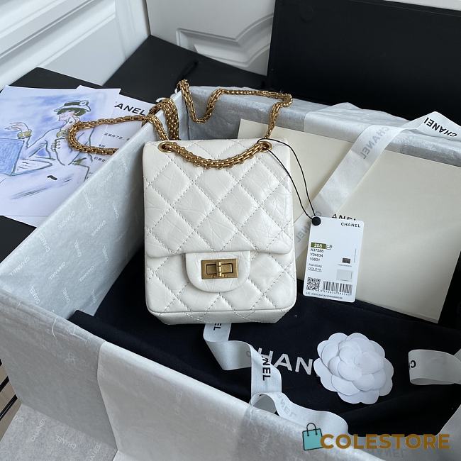 Chanel Mini Reissue Phone Crossbody Bag In White Size 17x13x5.5cm - 1
