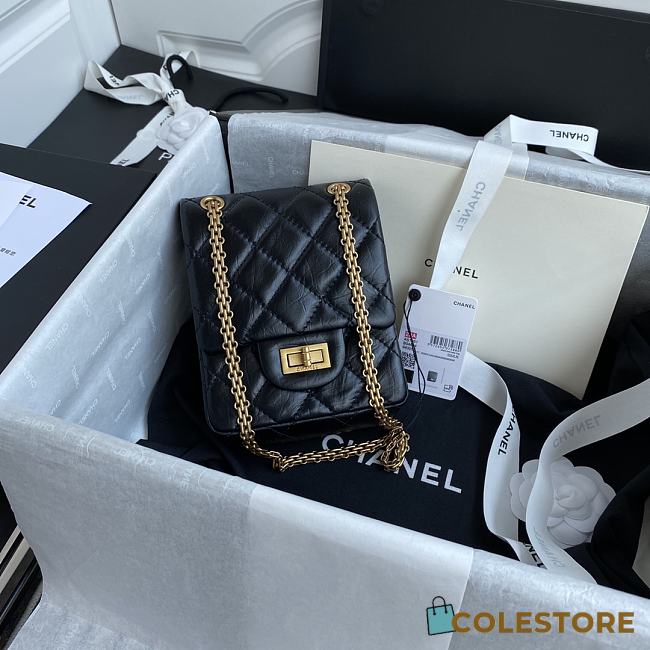 Chanel Mini Reissue Phone Crossbody Bag In Black Size 17x13x5.5cm - 1