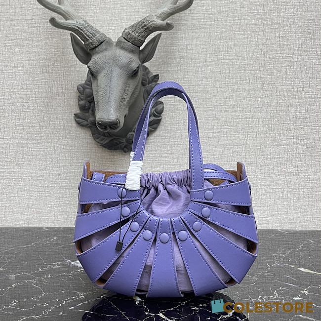 Bottega Veneta The Shell Bag In Purple 65157 Size 40×12×25cm - 1