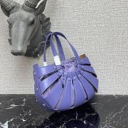 Bottega Veneta The Shell Bag In Purple 65157 Size 40×12×25cm - 4