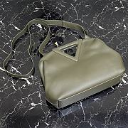 Bottega Veneta Medium Point Top-Handle Bag Dark Green 65244 Size 35x12x6.5cm - 2