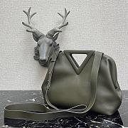 Bottega Veneta Medium Point Top-Handle Bag Dark Green 65244 Size 35x12x6.5cm - 6