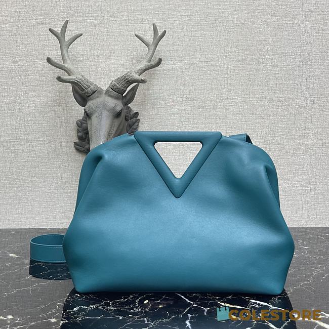 Bottega Veneta Medium Point Top-Handle Bag In Navy Blue 65244 Size 35x12x6.5cm - 1