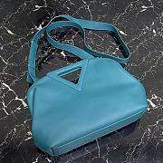 Bottega Veneta Medium Point Top-Handle Bag In Navy Blue 65244 Size 35x12x6.5cm - 3