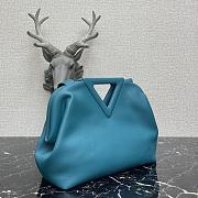 Bottega Veneta Medium Point Top-Handle Bag In Navy Blue 65244 Size 35x12x6.5cm - 6