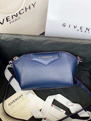 Givenchy Antigona Nano Crossbody Bag In Blue BBU01 Size 18x13x7cm 