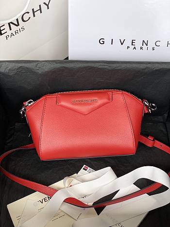 Givenchy Antigona Nano Crossbody Bag In Red BBU01 Size 18x13x7cm 