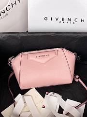 Givenchy Antigona Nano Crossbody Bag In Pink BBU01 Size 18x13x7cm  - 1